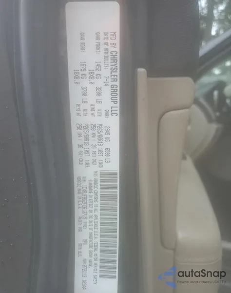 2015 Jeep Grand Cherokee Limited из США, поврежденный, VIN 1C4RJFBG2FC613715